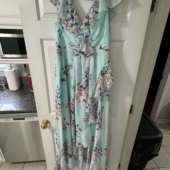 Floral Print Belted Wrap Dress - Picture 7 of 7